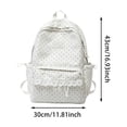 thumbnail image 3 of CUZIBR Girls Star Moon Floral Print Backpack Lace Trim Front Pocket Cute School Bag Lightweight Daypack For Youth Students Daily School Outdoor Travel, 3 of 4
