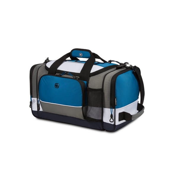 SwissGear Apex Travel Duffle Bags, Grey/Blue/White, 20-Inch