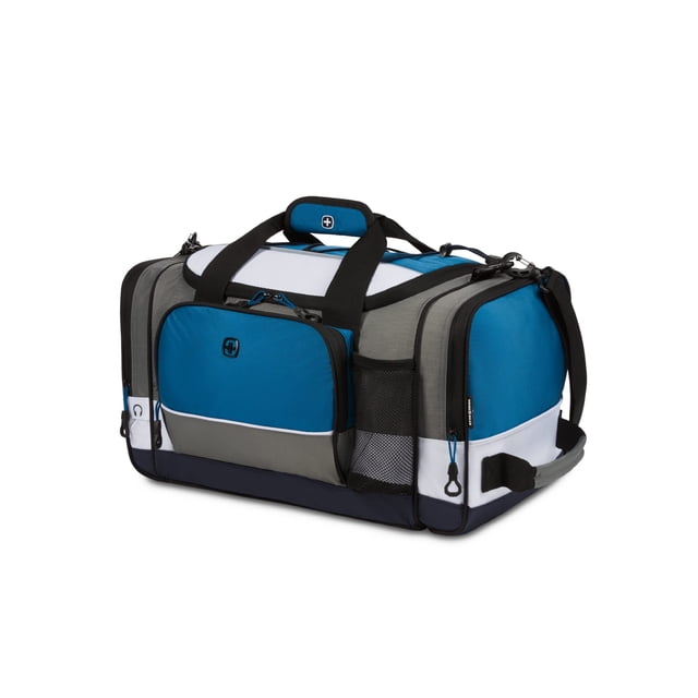 SwissGear Apex Travel Duffle Bags, Grey/Blue/White, 20-Inch