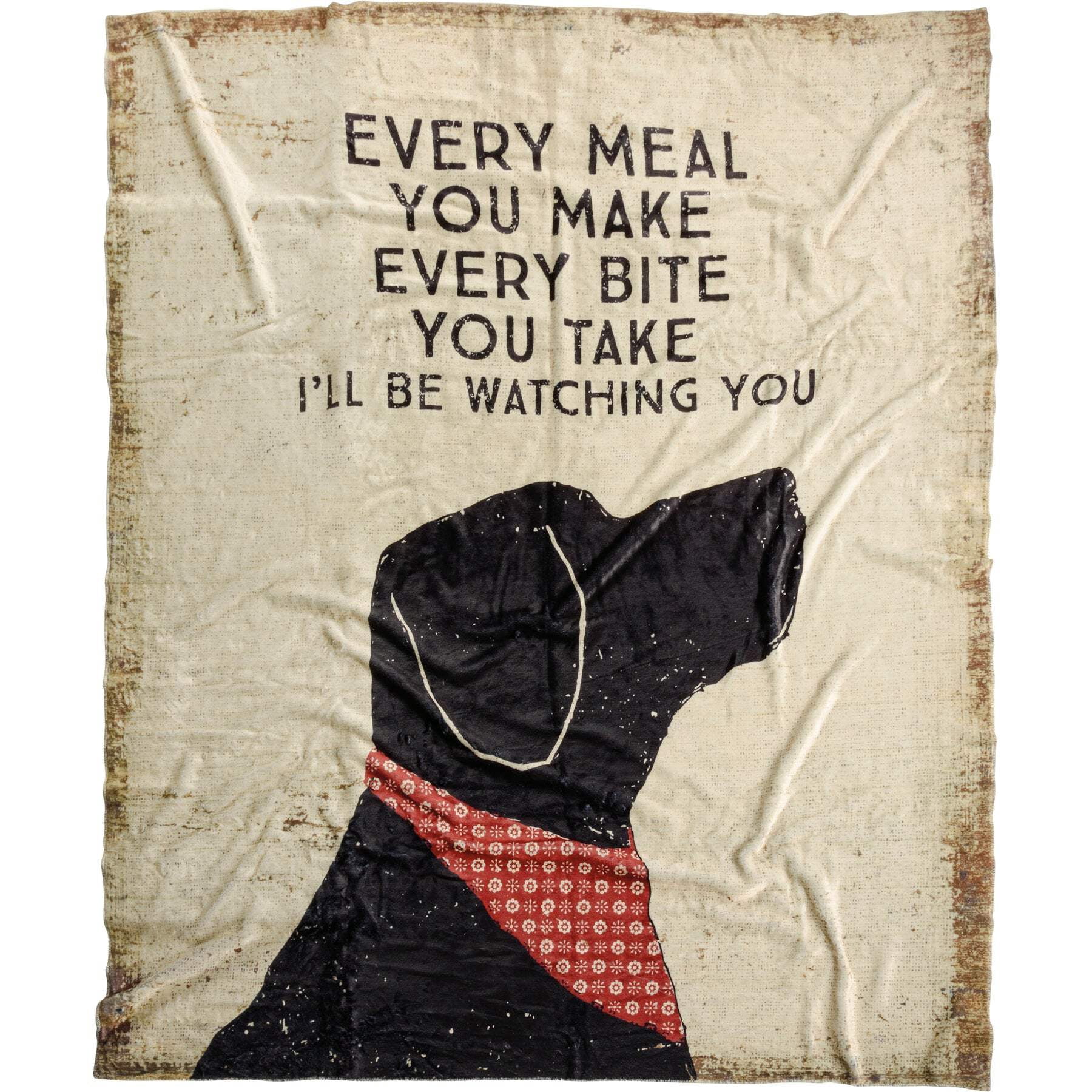 Primitives by Kathy Every Bite I'll Be Watching You Dog Throw Blanket | 50" x 60"