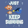 thumbnail image 2 of Men's Finding Dory Just Keep Swimming  Graphic Tee Royal Blue Large, 2 of 5