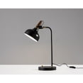 thumbnail image 3 of Adesso Brunswick Desk Lamp, Black, Antique Brass and Walnut Rubberwood, 3 of 3