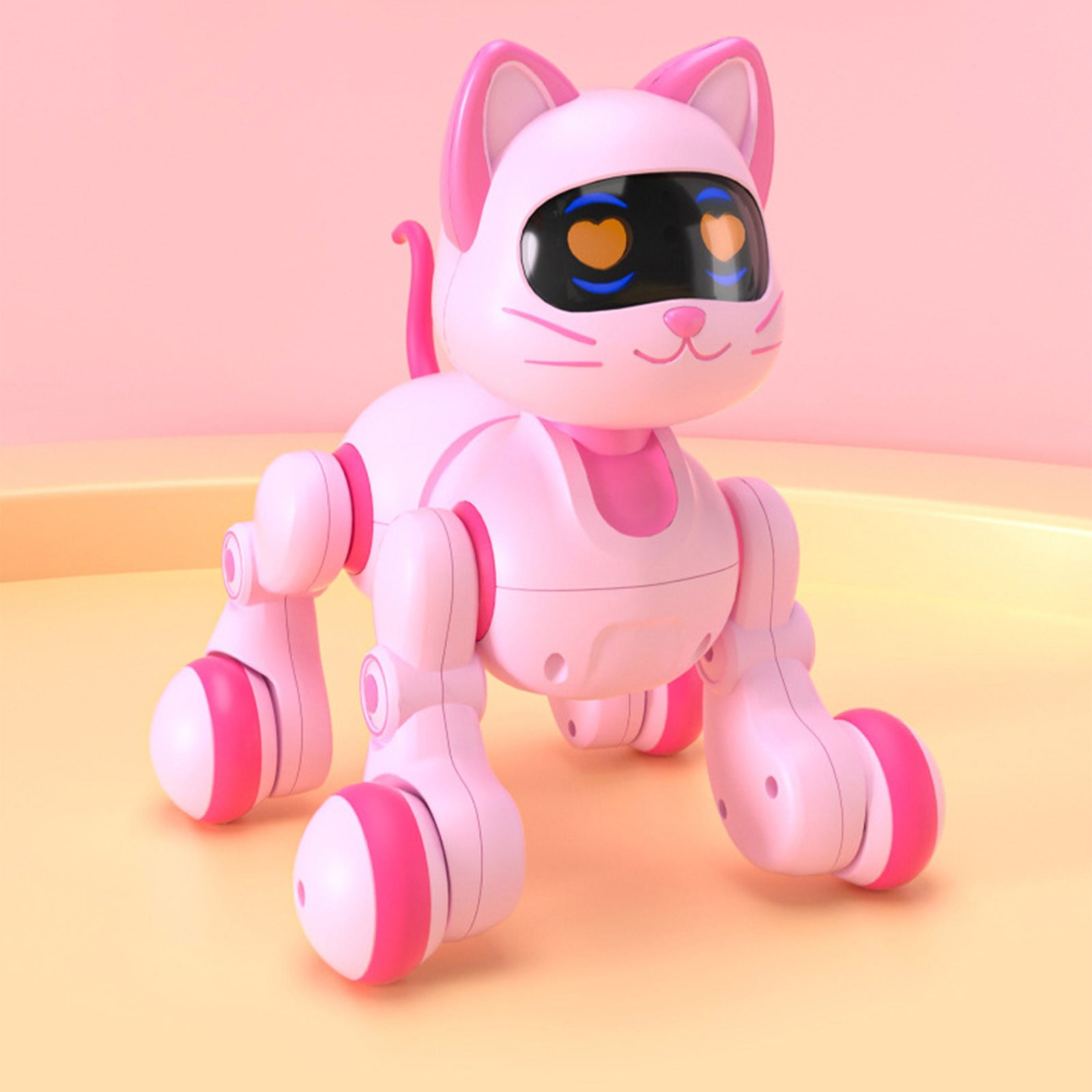 Interactive Robotic Cat, Programmable Dancing Robot with Voice Mimicry and Remote Control, LED Light Show for 6-8 Years, STEM Learning Companion