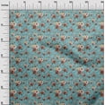 thumbnail image 3 of oneOone Rayon Medium Blue Fabric Florals Dress Material Fabric Print Fabric By The Yard 56 Inch Wide, 3 of 4