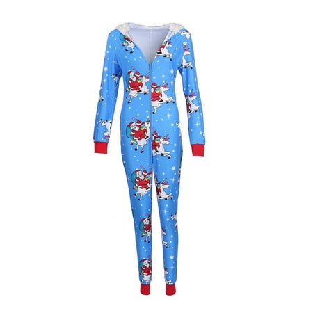 

LEVEFORD Women Christmas Rompers Jumpsuit V Neck Playsuit Xmas Sleepwear