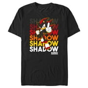 Sonic the Hedgehog Mens Shadow Stack Graphic T-Shirt,