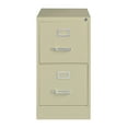 thumbnail image 3 of Hirsh 25" Deep 2 Drawer Letter Width Metal Vertical File Cabinet, Commercial Grade, Putty, 3 of 8