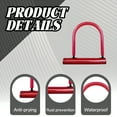 thumbnail image 3 of MELIVO Bike Lock,6.5"*4.7" U Lock Bike,U Bicycle Lock Kids Bike Lock,Red, 3 of 7