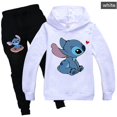 thumbnail image 3 of Lilo Stitch Chándal 2 Piezas Sudadera con Capucha Conjunto de Pantalones con Capucha Ropa Deportiva para niños-Blanco-140 cm Sincero Electrónica, 3 of 3
