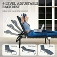 thumbnail image 4 of Outsunny Chaise Longue Pliante d'Extérieur avec Appui-Tête - Lot de 1, Grise, 4 of 10