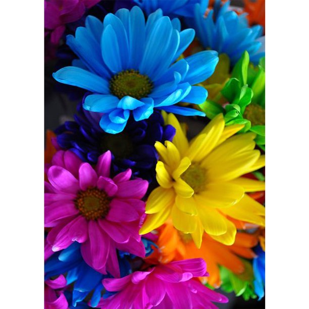Pintura de diamante (DB5407), resina cuadrada, flor colorida, arte de pared, artesanía, decoración del hogar, 20X30cm Hugtrwg Para estrenar