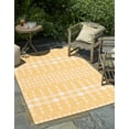 thumbnail image 2 of Unique Loom Outdoor Trellis Collection Area Rug - Traliccio (5' 3" x 8' Rectangle Yellow/Ivory), 2 of 9