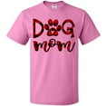 thumbnail image 3 of Inktastic Dog Mom with Paw Print in Plaid T-Shirt, 3 of 5