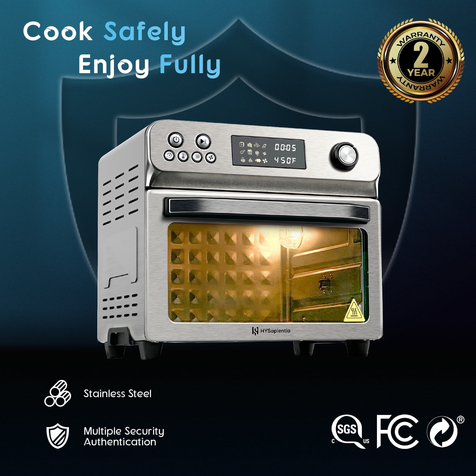 Oven 23l Moosoo 18l Air Fryer Oven HYSapientia 26QT Stainless