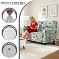 thumbnail image 4 of TSOVTHRID White Daisy Floral Print Loveseat Covers Washable Stretch Recliner Slipcover Furniture Protector with Elastic Bottom Couch Covers for Dogs Pets, 4 of 7