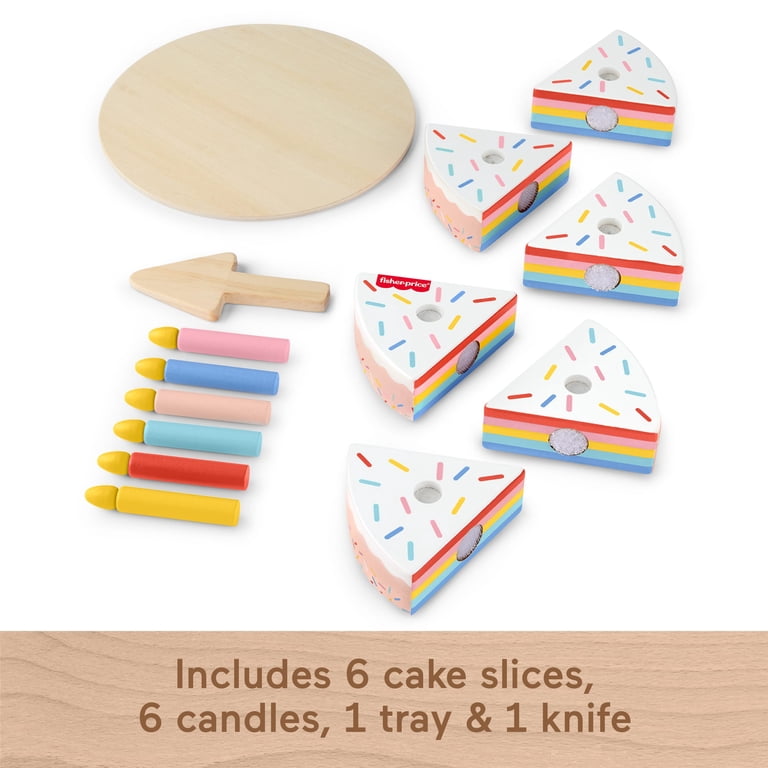 Wooden Cake Decorating Playset with Slices and Candles photo 5