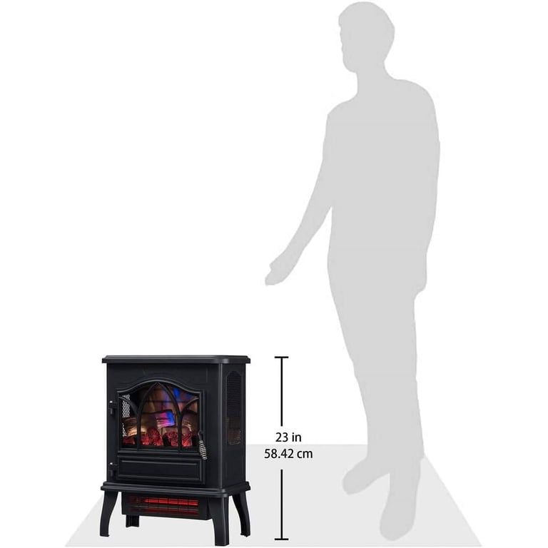 Duraflame 3D Black Infrared Electric Fireplace Stove - DFI-470-04 -  Walmart.com