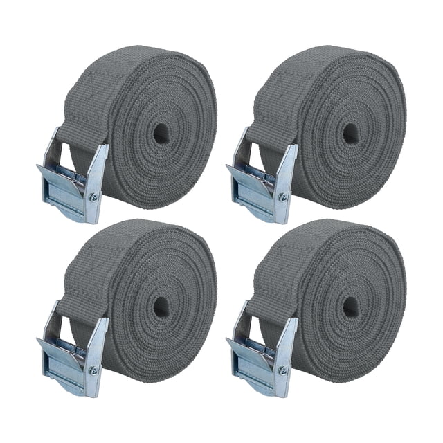4 Pcs Sangles de Fixation Cargo 3,3 Pieds Sangles de Fixation pour Bagages de Voyage Réglables avec Boucle de Verrouillage à Came pour Voiture Camion Rouge