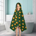 thumbnail image 6 of Dark Green Star Sun Pattern Hooded Bath Towel，50"x30" for Ages 3 To 12 Kids, Quick Dry Lightweight Soft Microfiber Hood Beach Towel Cover Up for Kids, 6 of 7