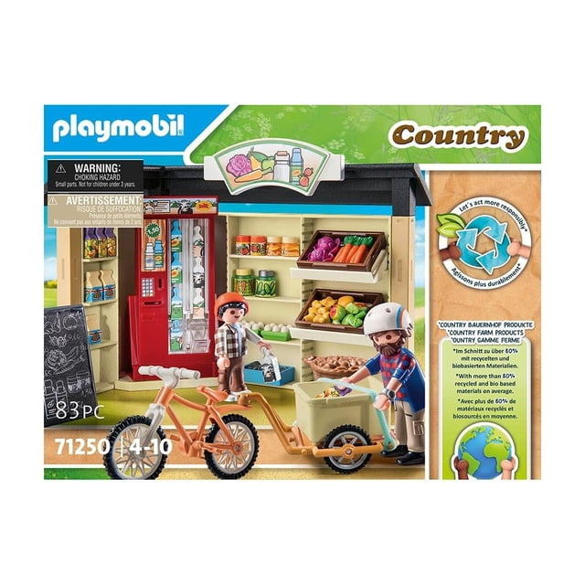 Set de Juego Playmobil Country Tienda de Granja 24 horas 83 Piezas