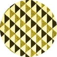 thumbnail image 1 of Ahgly Company Machine Washable Indoor Round Abstract Yellow Contemporary Area Rugs, 7' Round, 1 of 4