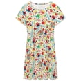 thumbnail image 3 of Candy Pattern - White Women's Dress Short Sleeve Summer Sundress Summer Women Clothes, 3 of 7