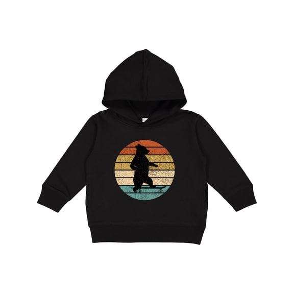 Inktastic Skateboard Bear Retro Sunset Toddler Hoodie