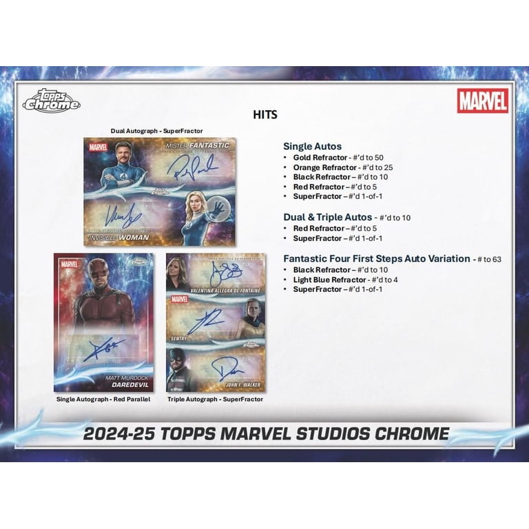 2025 Topps Chrome Marvel Studios 7-Pack Blaster Box - Walmart.com
