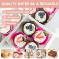 thumbnail image 5 of 50 PCS Cupcake Boxes with Window & Insert 6x6x3 Inch Kraft Cookie Containers 4 Cavity Bakery Pastry Cake Dessert Treat Boxes for Packaging, Cookie Boxes with Stickers & Jute Twine（White）, 5 of 17