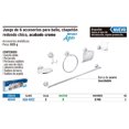 thumbnail image 1 of Jgo de acc p/baño con jabonera metálica,cromo, 6 pzas, Aqua Foset Jgo de acc p/baño con jabonera metálica,cromo, 6 pzas, Aqua, 1 of 1