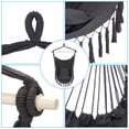 thumbnail image 2 of IVV Hammock Chair Hanging Rope Swing Chair, Pole and 2 Pillows Included, Boho Macrame Cotton Hanging Chair for Indoor or Outdoor (Gray), 2 of 8