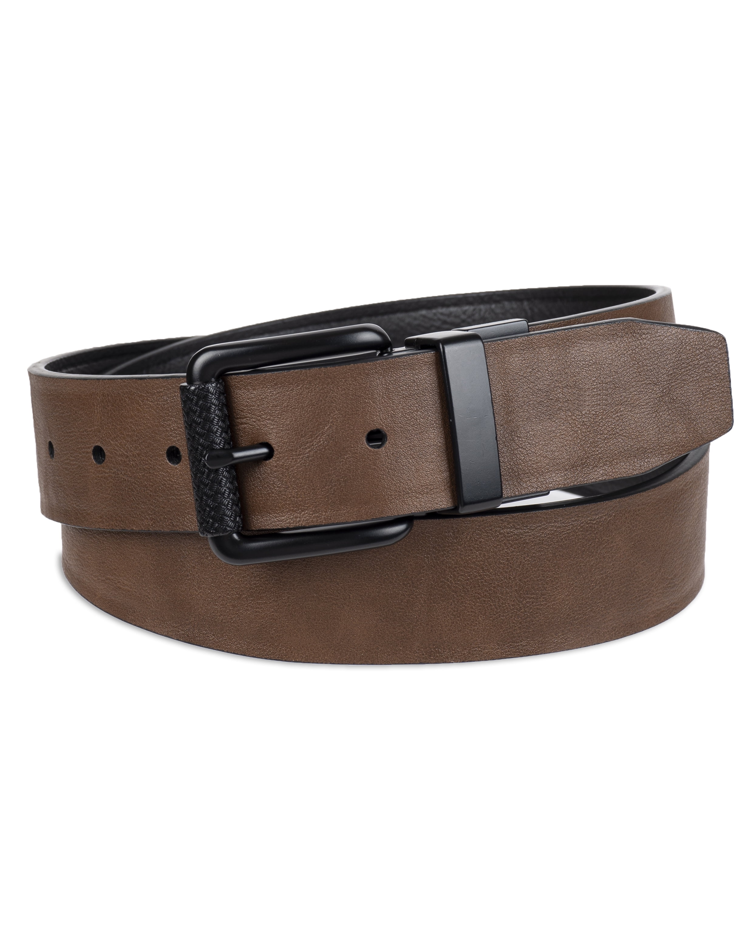 Genuine Dickies Men's Two-In-One Reversible Black to Brown Casual Stretch Belt