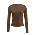 thumbnail image 4 of EDFBUYKRS Womens Fall Tops, Women Fashion Loose Check Print Blouse with Long Sleeves Tops, Xl, 4 of 4