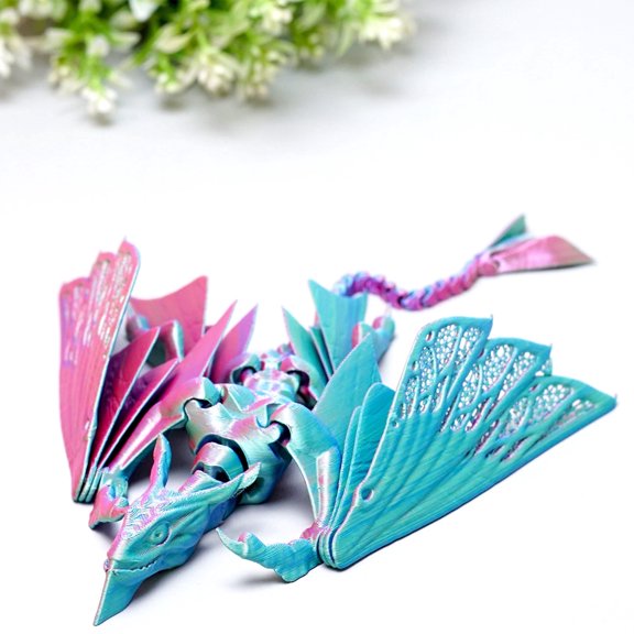 3D Printed pterosaur,Flexible Joint Animal lacertid Figurines,Realistic Eyes, Home Office Decor,Fidget Toy for Adults Teens Boy Festival Gifts