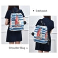 thumbnail image 4 of FORMRS Women's Travel Backpack Purse Anti-Theft Hidden Pockets Casual Shoulder Bag, Red Sailboats, 4 of 7
