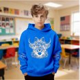 thumbnail image 2 of Fiaer Kids Highland Cow Hoodie Cowboys Shirt Funny Graphic Sweatshirt Cute Tops,Size 2-14 Years Blue 100, 2 of 8