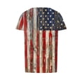 thumbnail image 5 of Fiudx Ofertas Flash Artículos En Oferta Tops Estampados Informales de Manga Corta con Cuello Redondo y Estampado Del Día de La Independencia para Mujer, 5 of 5