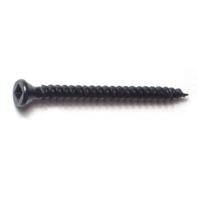 

#6 x 1-5/8 Black Phosphate Steel Fine Thread Square Drive Trim Head Drywall Screws DWTSCR-072