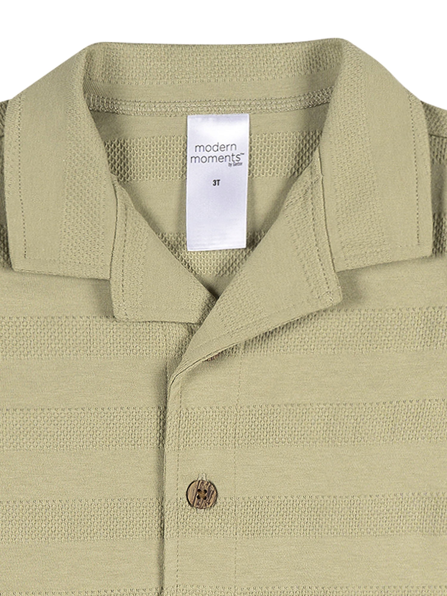 Modern Moments by Gerber Baby and Toddler Boy Organic Button Up Collar Top, Sizes 0/3 Months - 5T