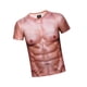 thumbnail image 5 of Camisa de manga corta informal con estampado divertido y novedoso en 3D para cosplay con músculos L, 5 of 9