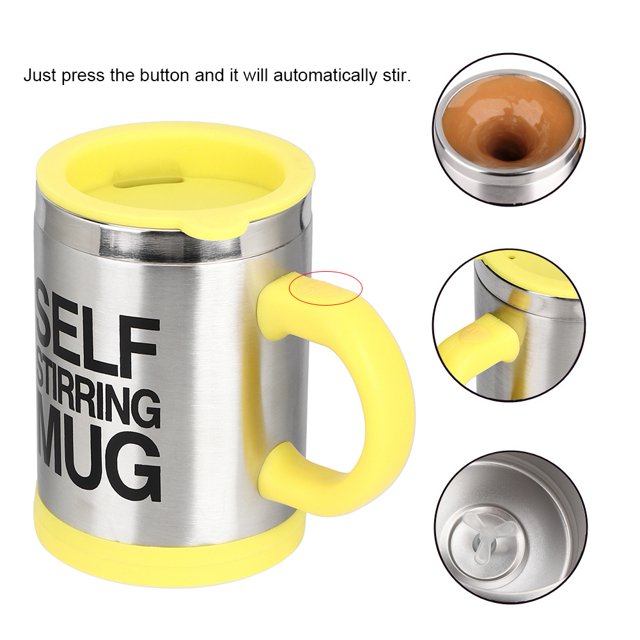 Coffee Cup Automatic Mixing Cup Self Stirring Mug Stainless Steel Mixing Cup Electric Mixing Cup 400ml Stainless Steel Electric Automatic Mixing Coffee Cup Self Stirring Mug
