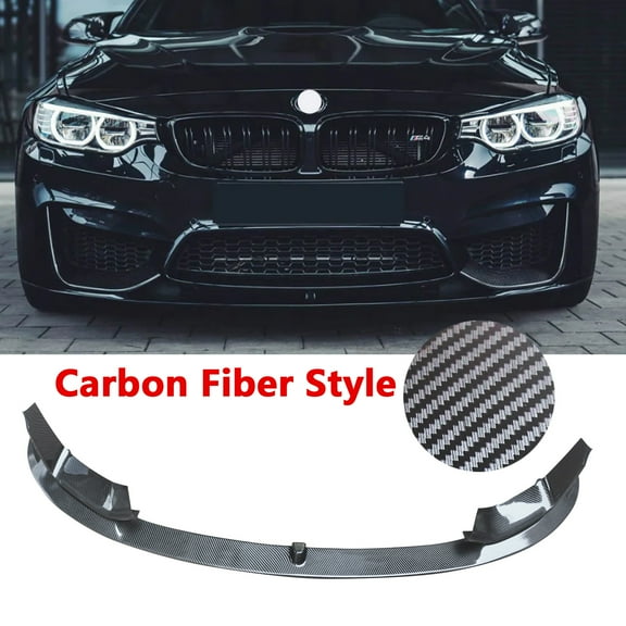 NINTE Front Bumper Lip for 15-20 BMW M3 F80 M4 F82 F83 Carbon Look Splitter MP Style 3PCS