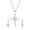 Silver, variant on Ydou 14K White Gold Plated Cross Necklace and Earring Set for Women - Cubic Zirconia Faith Jewelry Sets with Cross Pendant Stud Earrings for Women Mom Birthday Aniversary Gift