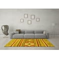 thumbnail image 3 of Ahgly Company Indoor Rectangle Abstract Yellow Modern Area Rugs, 7' x 10', 3 of 4