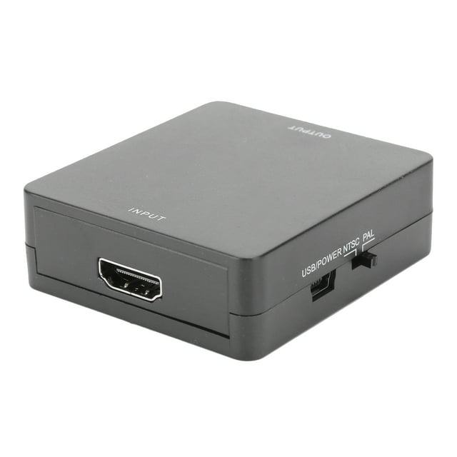 Mini HDMI a AV Converter Box Video RCA AV CVSB L / R 1080P HDMI2AV Adaptador HDTVNegro