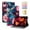 D, variant on Case for iPad Air 13 2025/Air 13 2024/Pro 12.9" 2022 2018 2020 2021, Slim Kickstand PU Leather Pattern Card Slots Elastic Band Stylus Slot Protective Heavy Duty Protection Folio Cover - A