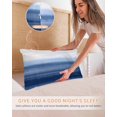 thumbnail image 5 of Navy Blue Ombre Pillow Cases Standard Size Set of 2, Smooth Satin Pillowcase for Hair and Skin, Farmhouse Modern Gradient Decorative Cooling Bed Pillow Covers with Zipper, 20x26 Inches, 5 of 5