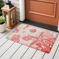 thumbnail image 5 of Vintage Starfish Washable Small Entryway Area Rugs 2'x3', Coral Seahorse Shell Low Pile Throw Rug Non-Slip Sturdy Edge Binding Carpet for Front Door Floor Room Entry, 5 of 9