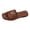 Brown, variant on Metal Buckle Women Slides, Casual Flat Slide Shoes, Square Toe Flat Sandals, Women's Crocodile Print Slide Sandals, Square Toe Flat Slippers With Metal Buckle Detail, Brown 5.5