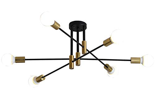 Industrial 6/8-Light Sputnik Chandelier Metal Ceiling Pendant Lighting Fixture 